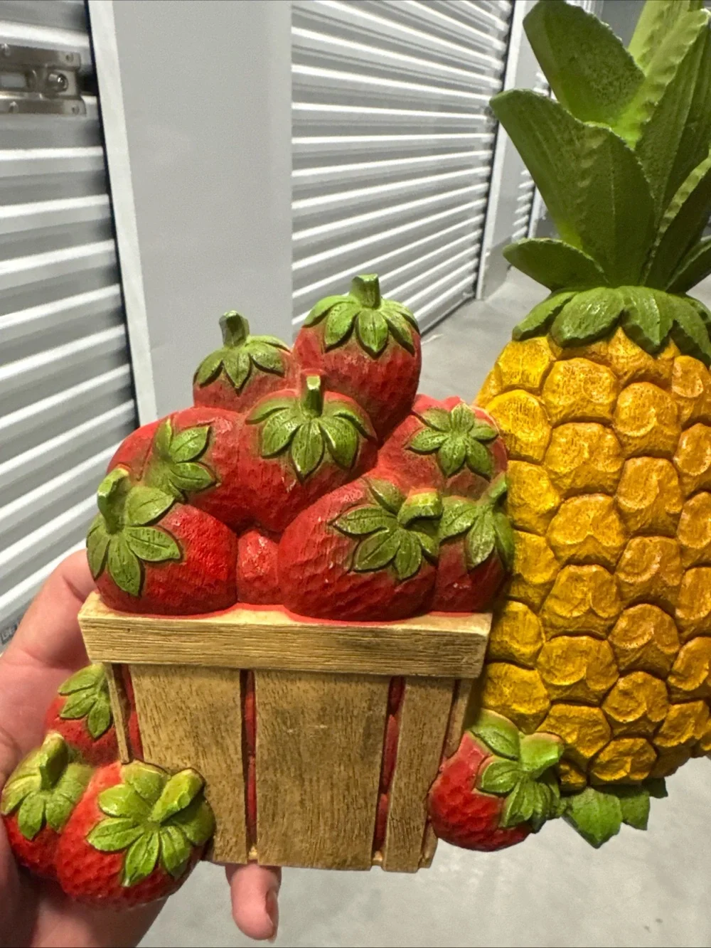 Decorative Pineapple and Strawberry Wall Accent - Homeco Yellow & Red